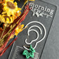 Green Fall Colored Leaf Polymer Clay Hoops