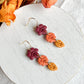 Multi Colored Falling Leaf Polymer Clay Earrings