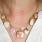 Pink Lemonade Macaron Themed Polymer Clay Charm Necklace