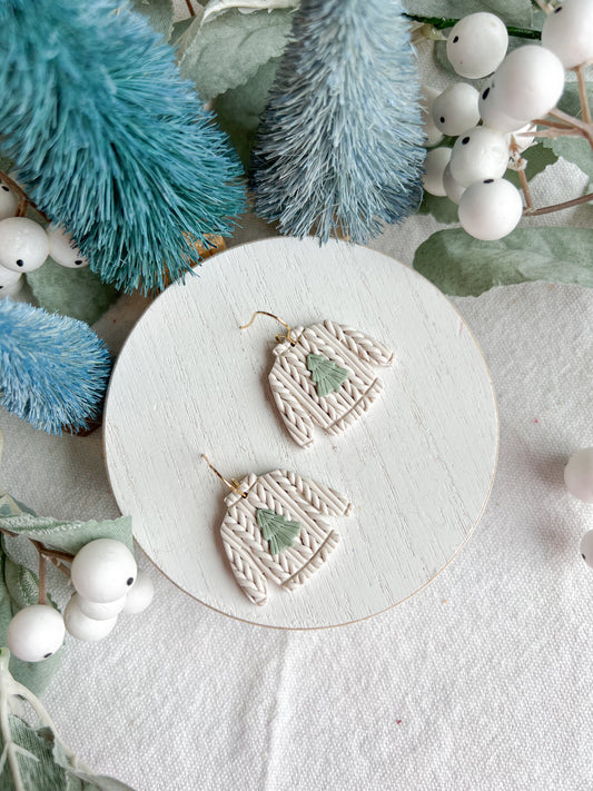 Christmas Tree Knit Christmas Sweater Dangles