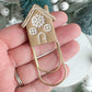 Gingerbread House Bookmark | Polymer Clay Paper Clip Bookmark