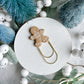 Gingerbread Man Bookmark | Polymer Clay Paper Clip Bookmark