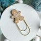 Gingerbread Man Bookmark | Polymer Clay Paper Clip Bookmark