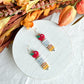 Apple, Paper Pencil Polymer Clay Earrings | Teacher Earrings | Back to School Earrings |  Teacher Gift