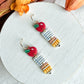 Apple, Paper Pencil Polymer Clay Earrings | Teacher Earrings | Back to School Earrings |  Teacher Gift