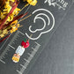 Apple, Paper Pencil Polymer Clay Earrings | Teacher Earrings | Back to School Earrings |  Teacher Gift