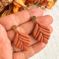 Fall Leaf Drop Polymer Clay Earrings