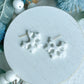 Mini Snowflake Embossed Snowflake Polymer Clay Hoops
