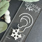 Mini Snowflake Embossed Snowflake Polymer Clay Hoops