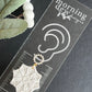 Embossed Snowflake with Pearl Stud Polymer Clay Earrings