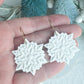 Scandinavian Winter White Snowflake Dangles