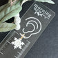 Embossed Snowflake with Crystal Stud Polymer Clay Earrings