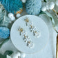 Three Tiered Snowflake Polymer Clay Earrings