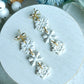 Three Tiered Snowflake Polymer Clay Earrings