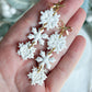 Three Tiered Snowflake Polymer Clay Earrings