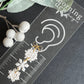 Three Tiered Snowflake Polymer Clay Earrings