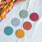 Colorful Fall Floral Textured Polymer Clay Badges | Nurse and Teacher Retractable Badges
