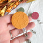 Colorful Fall Floral Textured Polymer Clay Badges | Nurse and Teacher Retractable Badges