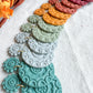 Autumn Color Palette Mandala Polymer Clay Earrings