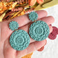 Autumn Color Palette Mandala Polymer Clay Earrings