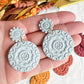 Autumn Color Palette Mandala Polymer Clay Earrings