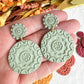 Autumn Color Palette Mandala Polymer Clay Earrings