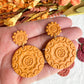 Autumn Color Palette Mandala Polymer Clay Earrings