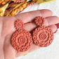 Autumn Color Palette Mandala Polymer Clay Earrings