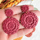 Autumn Color Palette Mandala Polymer Clay Earrings