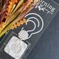 White Floral Embossed Boho Tile Polymer Clay Earrings