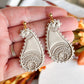 Neutral Taupe Boho Paisley Drop Polymer Clay Earrings