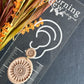 Neutral Taupe Boho Medallion Polymer Clay Earrings