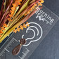 Dark Chocolate Brown Boho Floral Teardrop Polymer Clay Earrings