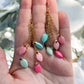 String of Christmas Bulbs Polymer Clay Earrings