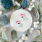Pink Christmas Ghost with Gift Polymer Clay Earrings