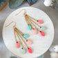 String of Christmas Bulbs Polymer Clay Earrings