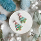 Three Tiered Pink and Mint Christmas Tree Polymer Clay Earrings