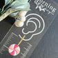 Pink Candy Cane Swirl Drop Earrings