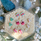 Pink Christmas Polymer Clay Studs