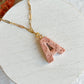 Floral Embossed Alphabet Polymer Clay Charms