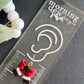 Santa Pants Ribbon Bow Polymer Clay Earrings