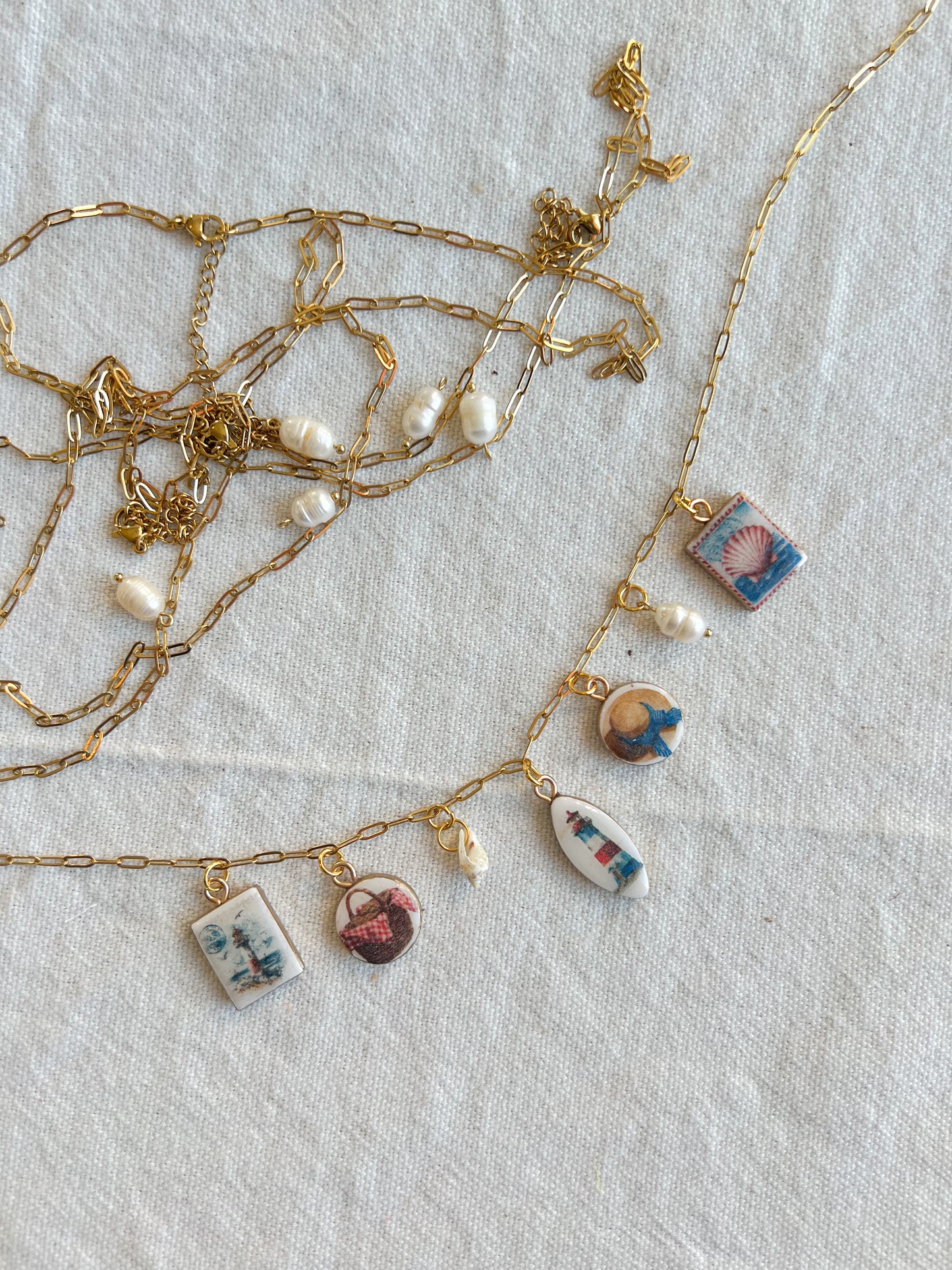 Nantucket Beach Day Polymer Clay Jewelry Charms