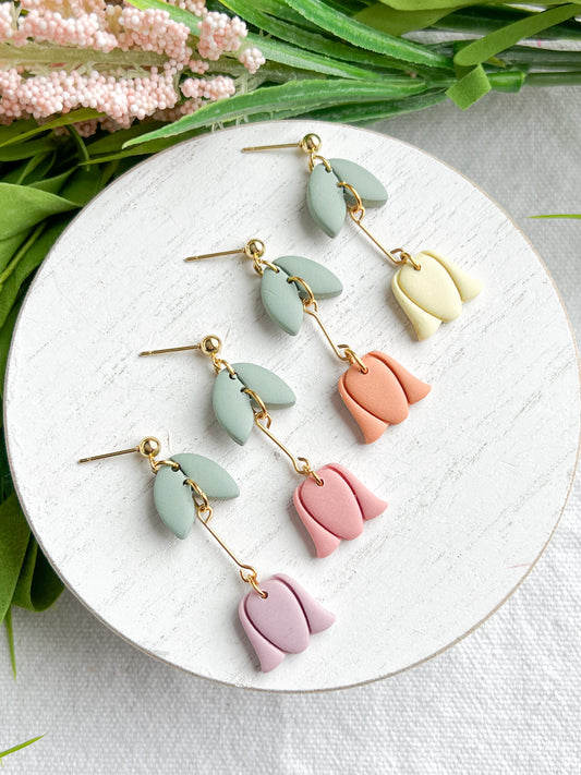 Soft Pastel Tulip Dangles