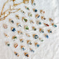 Blue Christmas Themed Transfer Paper Designed Polymer Clay Charms