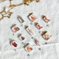 Classic Christmas Themed Transfer Paper Designed Polymer Clay Charms