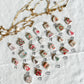 Pastel Christmas Themed Transfer Paper Designed Polymer Clay Charms (Copy)