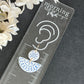 Decorative Embossed Blue Tile Polymer Clay Earrings