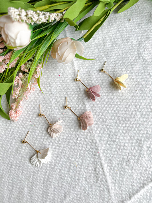 Pastel Mini Petal Drop Polymer Clay Earrings