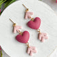 Heart and Arrow Polymer Clay Earrings