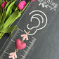 Heart and Arrow Polymer Clay Earrings